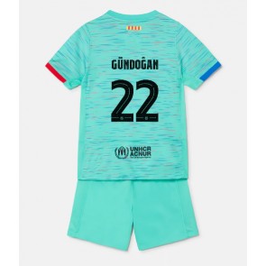 Barcelona Ilkay Gundogan #22 Replica Third Stadium Kit for Kids 2023-24 Short Sleeve (+ pants)